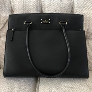 Kate Spade Large Black Tote Laptop Bag EUC